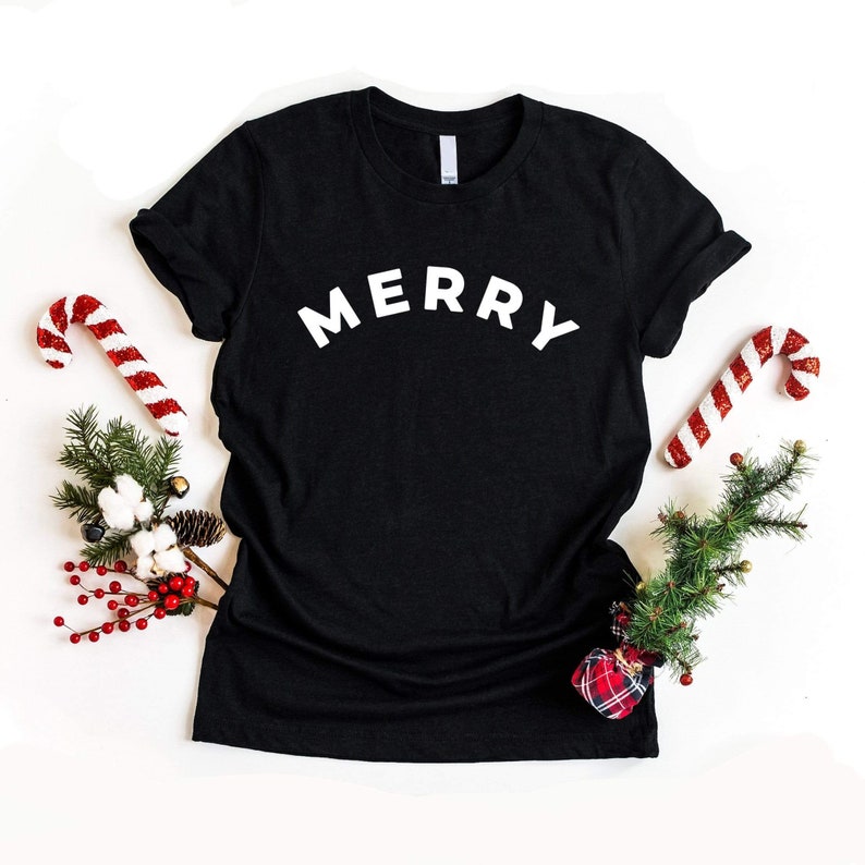 Merry Christmas Shirt, Merry Tshirt, Family Christmas Shirt, Red and Christmas Graphic Tee