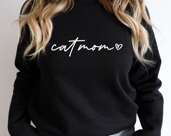 Cat Mom Script Sweatshirt