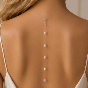 Dainty Floating Illusion Pearl Clip-on Backdrop Attachment for a Necklace