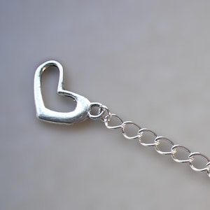 Little Love Heart Toggle Clasp Extension Chain for a Necklace or Bracelet, Chain Lengthener, Tibetan Silver Chain Extender for an Anklet