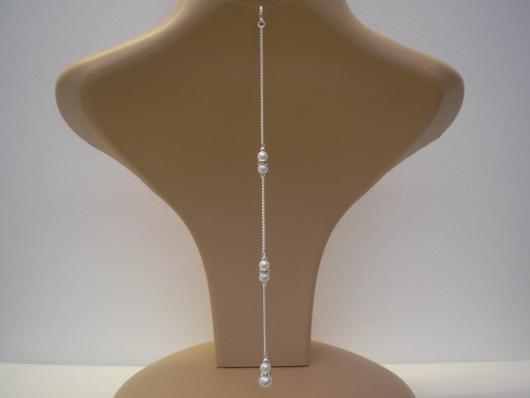 Backdrop Chain Clip on Back Chain Backdrop Attachment for a Necklace, Handmade Using ...
