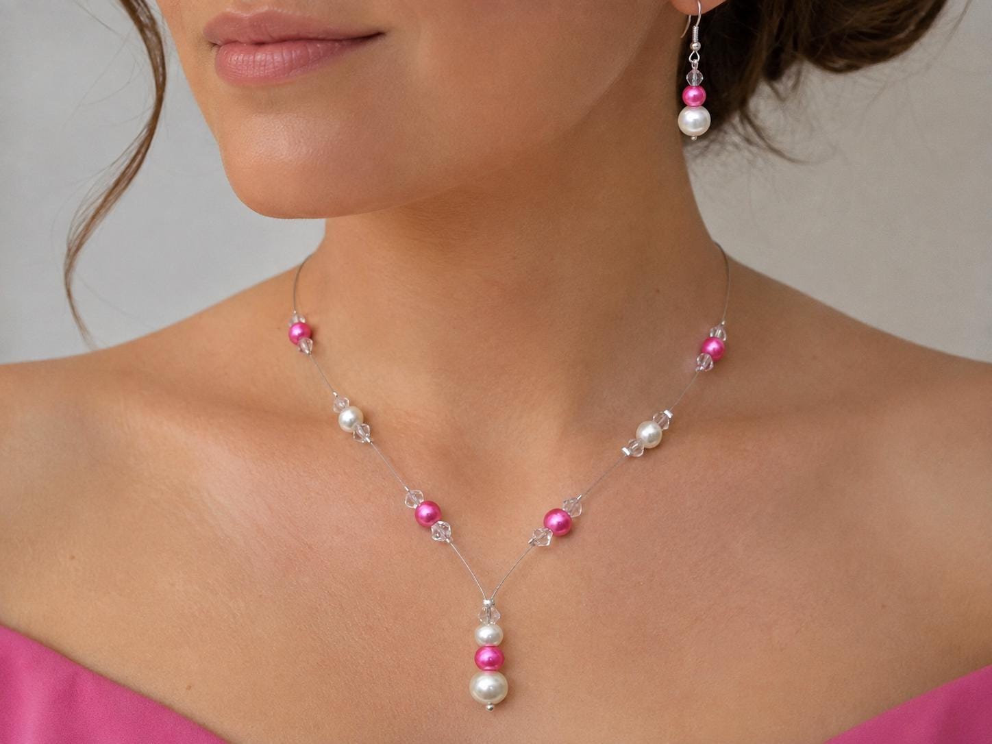 Dainty Pearl Necklace Set for Women Girls Brides Bridesmaids Weddings…