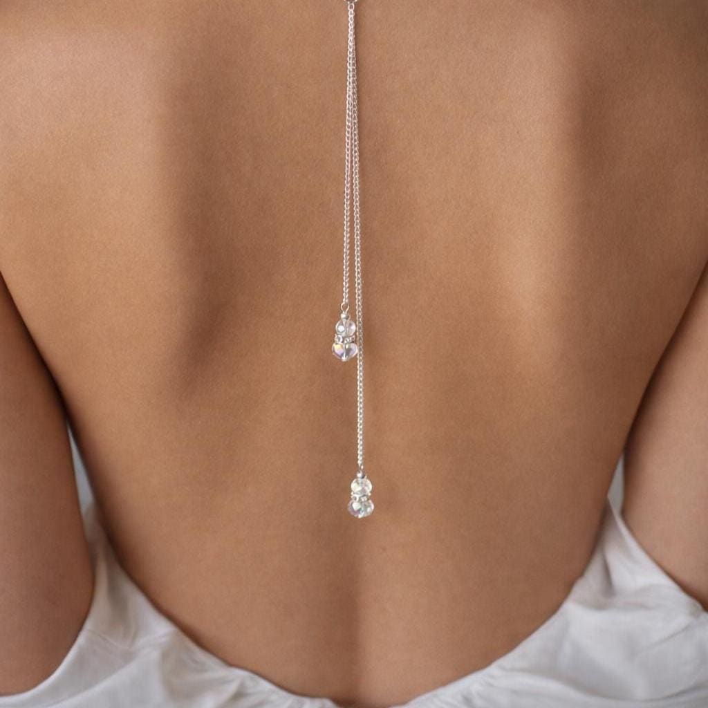 Back Jewellery, Crystal Back Necklace extension, Wedding Prom Back…