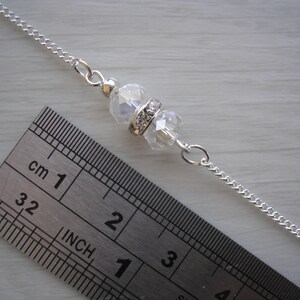 Crystal Back Chain Backdrop Attachment for a Necklace, Crystal Bridal ...