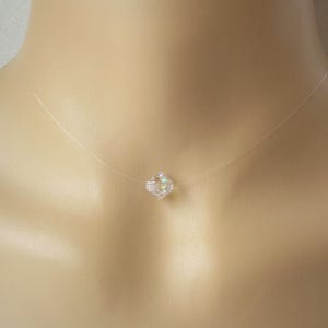 Single Floating Crystal Necklace