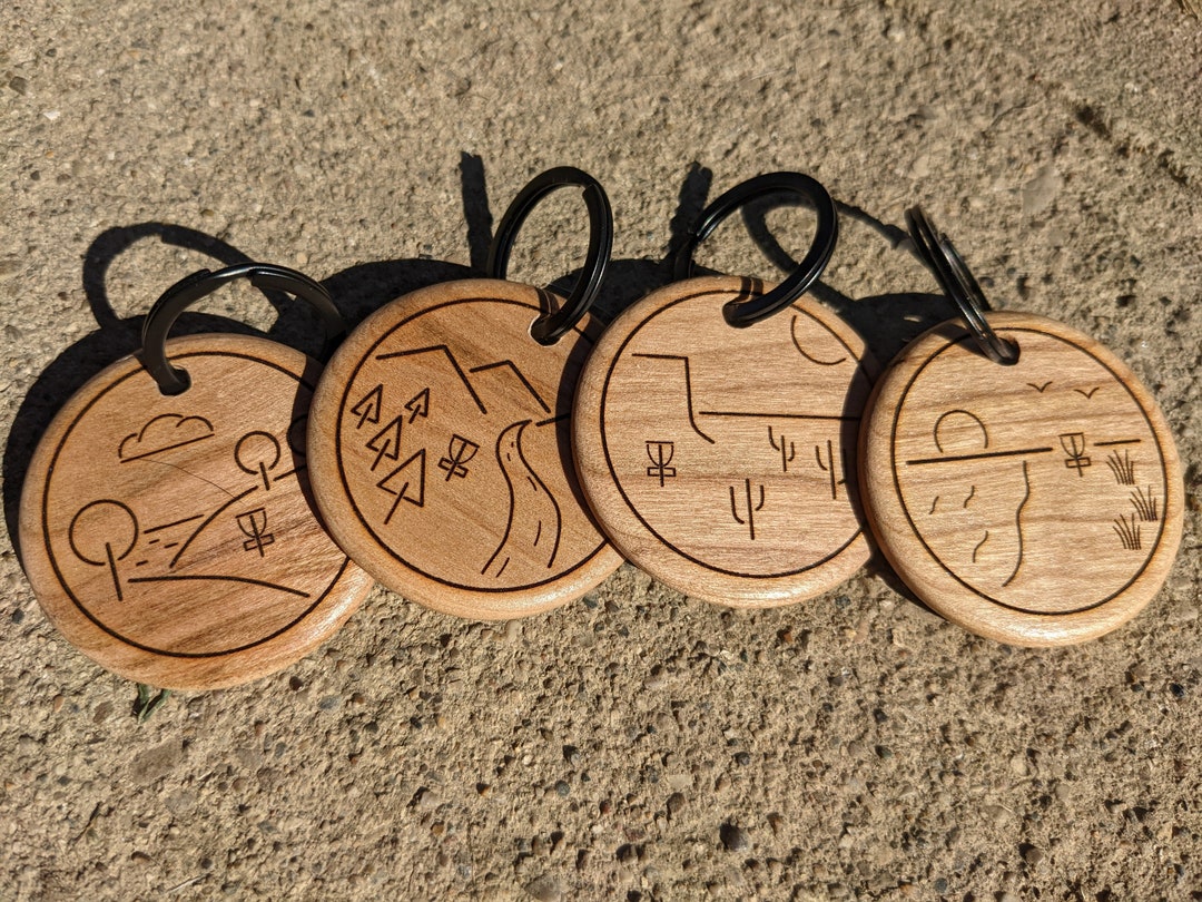 Disc Golf Keychain Wood Etsy
