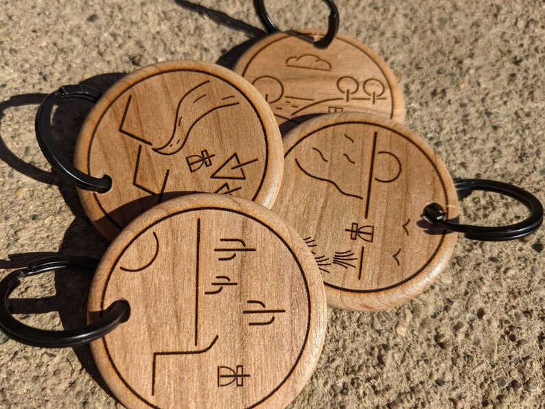 Disc Golf Keychain Wood Etsy