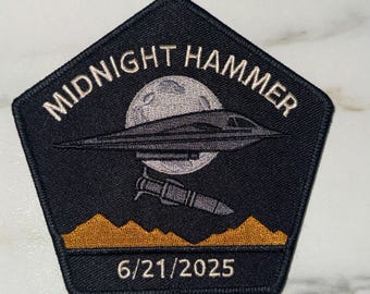 Midnight Hammer Patch – Military Commemorative Velcro Patch | Limited Run Tactical Morale Patch