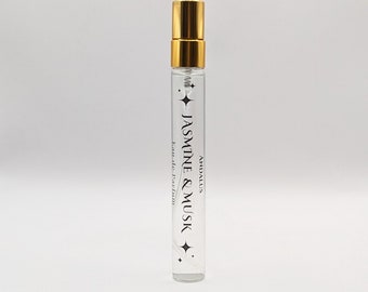 Jasmine & Musk Fragrance 10 mL | Clean Scent | Cologne | Handmade Perfume | Essential Oil Perfume | Attractive Fragrance