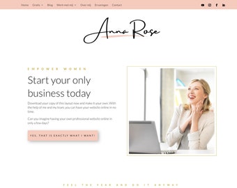 Professional Wordpress Website Template for Bloggers and Small Business Owners - Easy-to-use - Responsive - Stunning WordPress Design