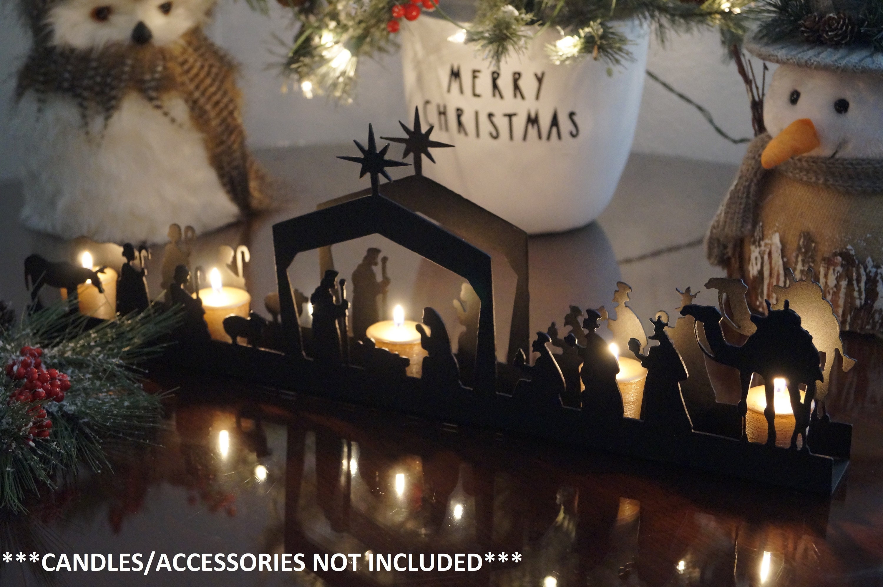 Manger Scene Tabletop Decoration 24 X 8 X 2 Etsy