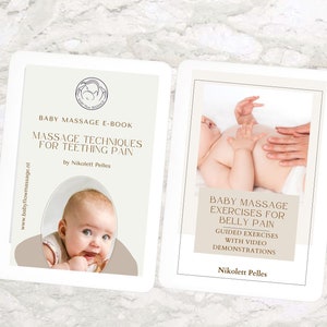 Livre électronique de massage pour bébé pour les douleurs au ventre et aux dents. Le monde de Baby Flow
