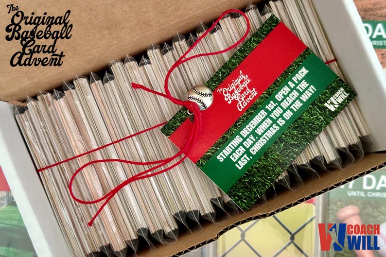 The Original Baseball Card Advent Calendar 24 Day Christmas Countdown