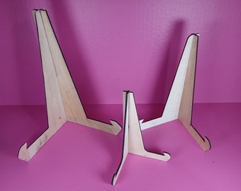 Plate Display Stand: 3 Size Laser Cut Files (SVG, AI, DXF)