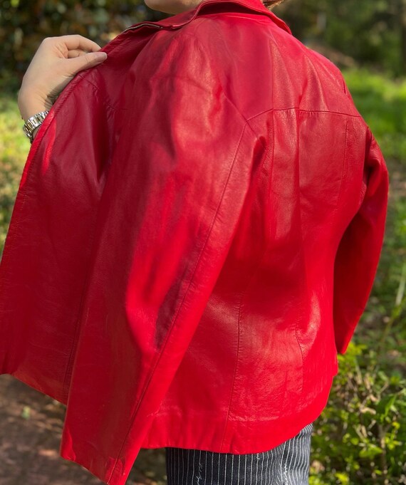 Real Leather Jacket, Red Leather Jacket, Genuine Leat… Gem