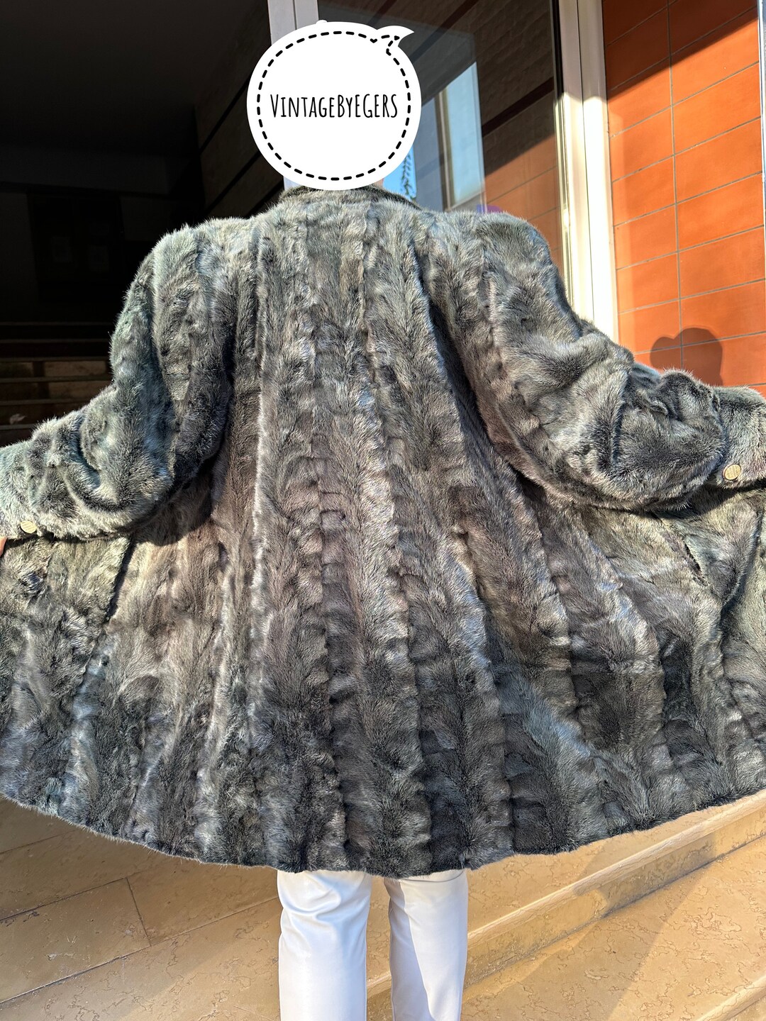 Dark Green Mink Fur Coat, Xl/xxl Fur Coat, Fur Coat, Mink Coat, Real