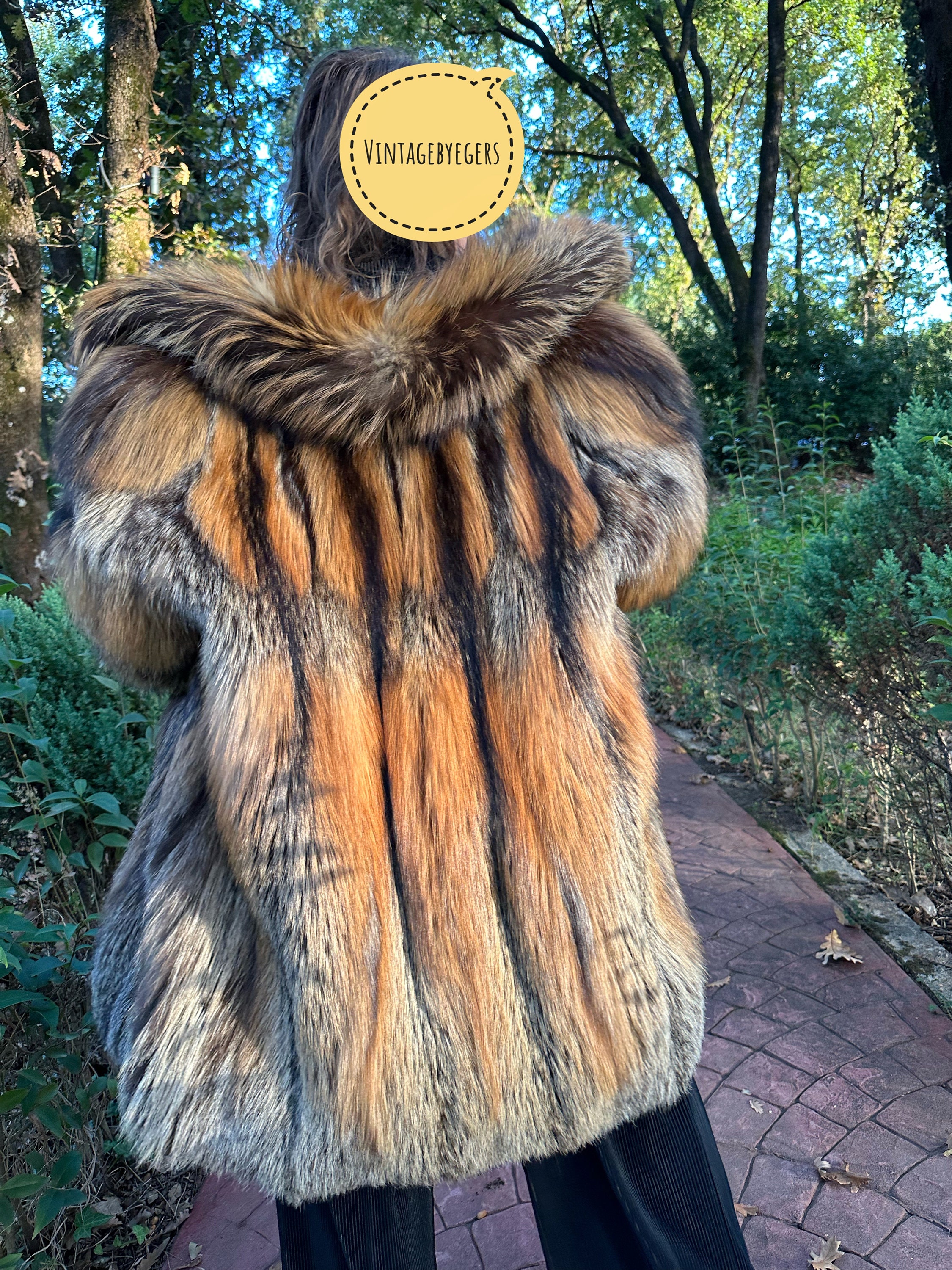 Unisex Golden Pine Marten (Sable Family) Fur Bomber Jacket NO MONOGRAM Size  L/XL