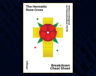 The Hermetic Rose Cross Cheat Sheet (White)