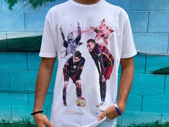 Thermisch radium Nieuwe betekenis Soccer Men's T-shirt Barcelona FC T-shirt Neymar - Etsy
