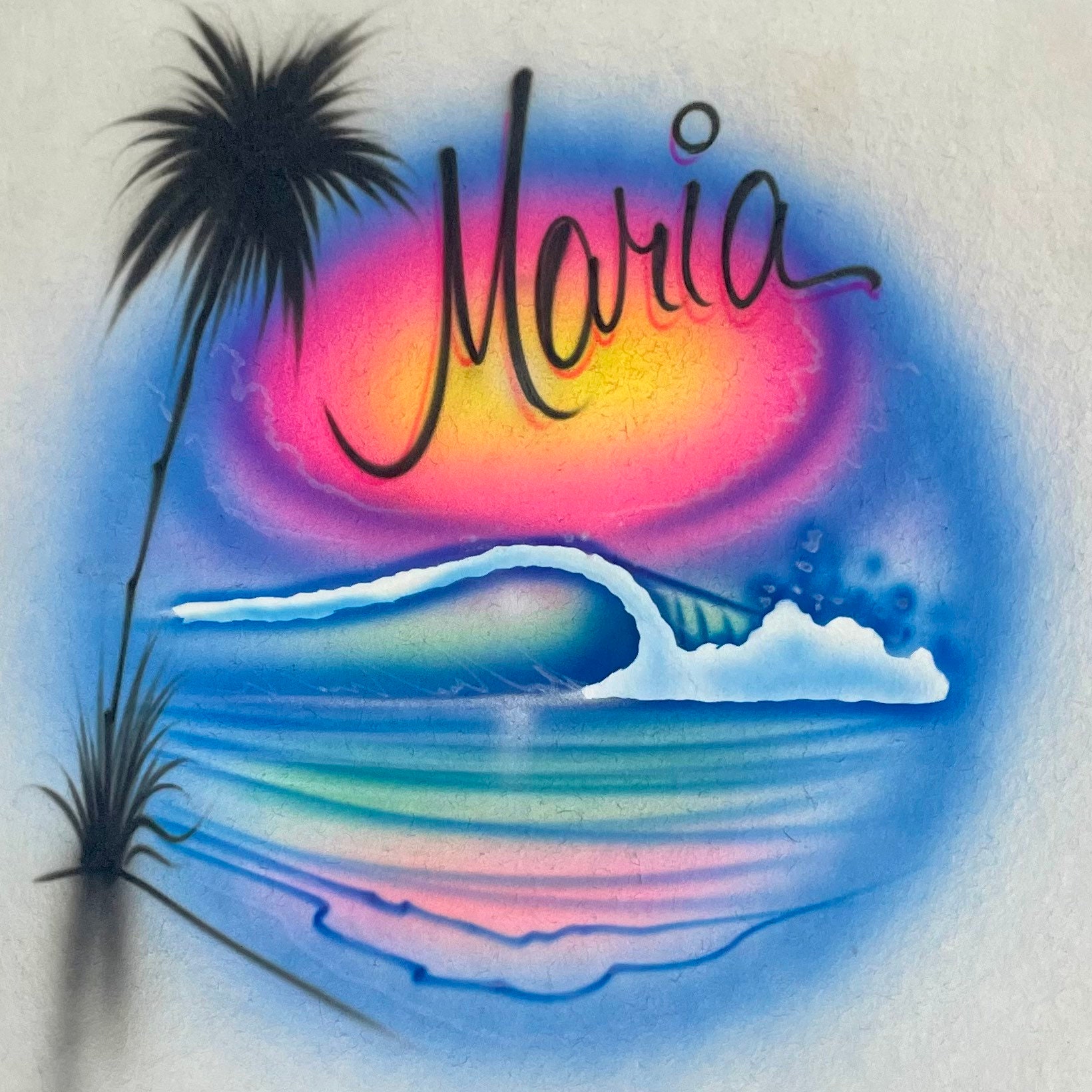 Dog Muscle Tank Top Airbrush 80's Inspired Beach Sun Swim Quick Dry Shirt  Free Shipping