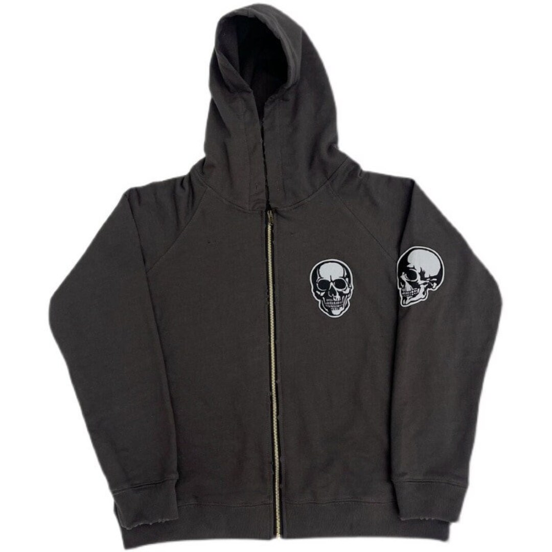 Men's Double Skull Zipup Hoodies All Sizes Etsy