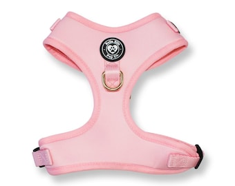 Solid Pink Dog Harness: Adjustable, Breathable, Comfortable