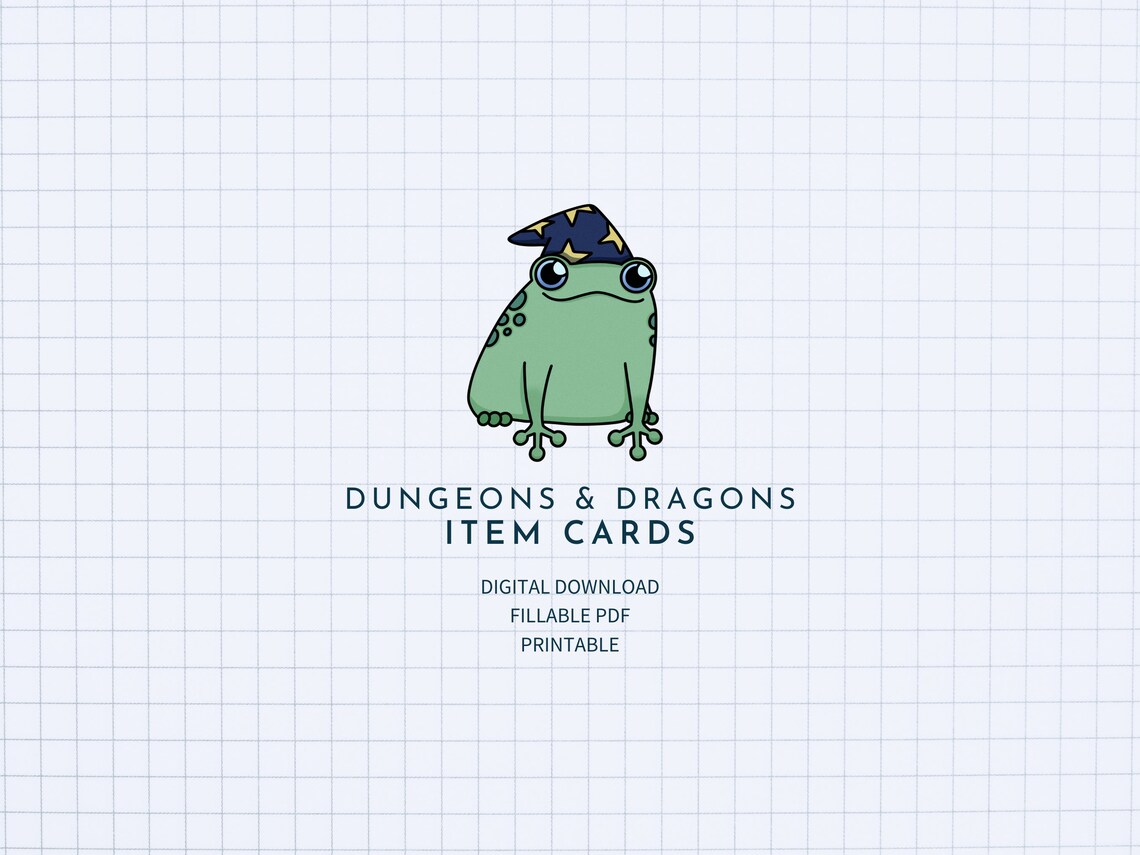 Item Cards for D&amp;D Fillable and Printable Pdf Minimalist - Etsy
