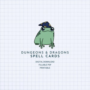 Spell Cards for D&amp;D Fillable and Printable Pdf Minimalist Design Print ...