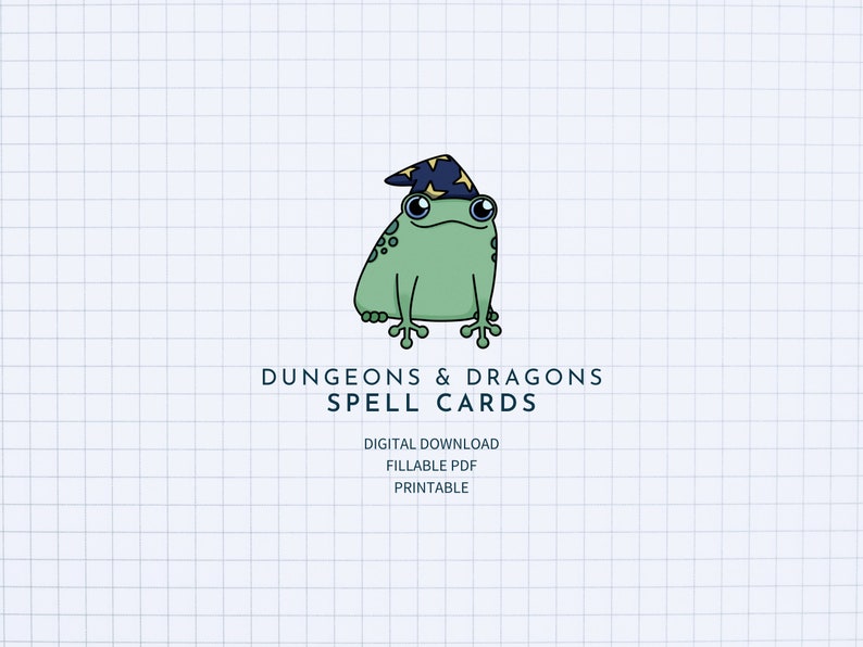 Spell Cards for D&amp;D Fillable and Printable Pdf Minimalist Design Print ...