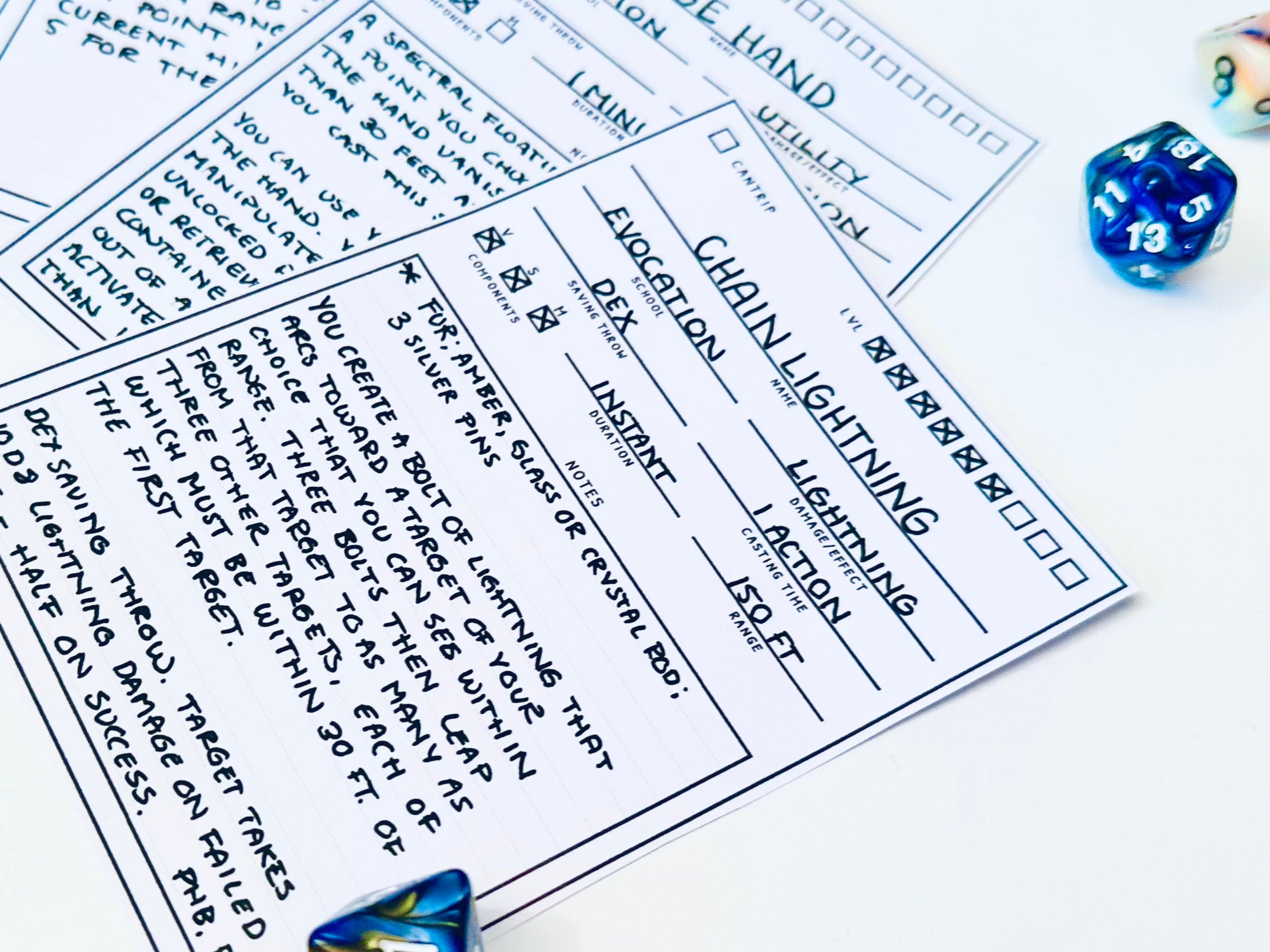 Spell Cards for D&D Fillable and Printable Pdf Minimalist Design Print ...