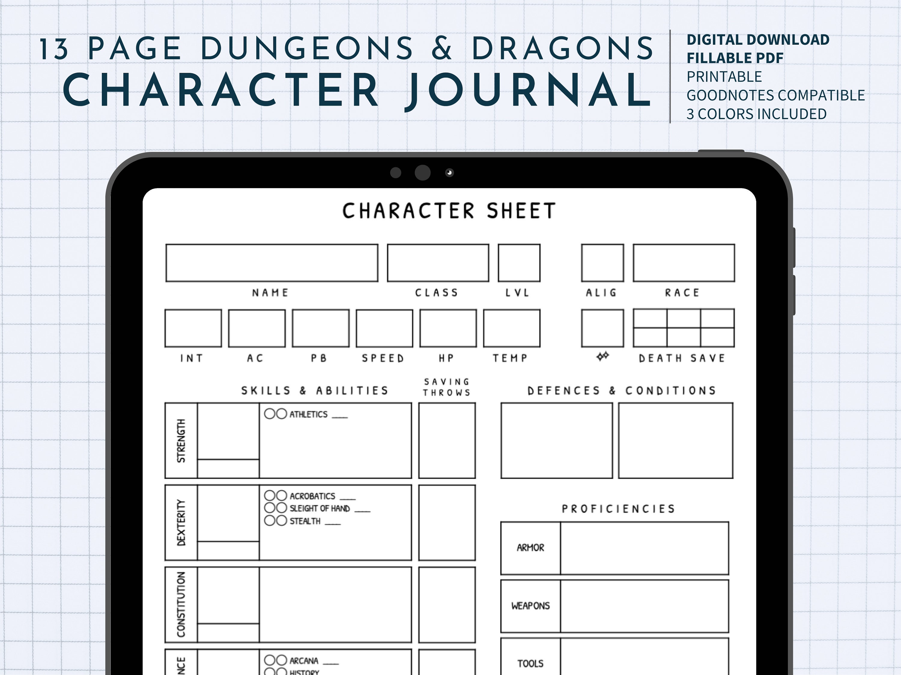 Character Sheets - Etsy Character Sheets - Etsy