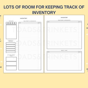 13 Page Digital D&amp;D Character Journal With Complete Character Sheet for ...