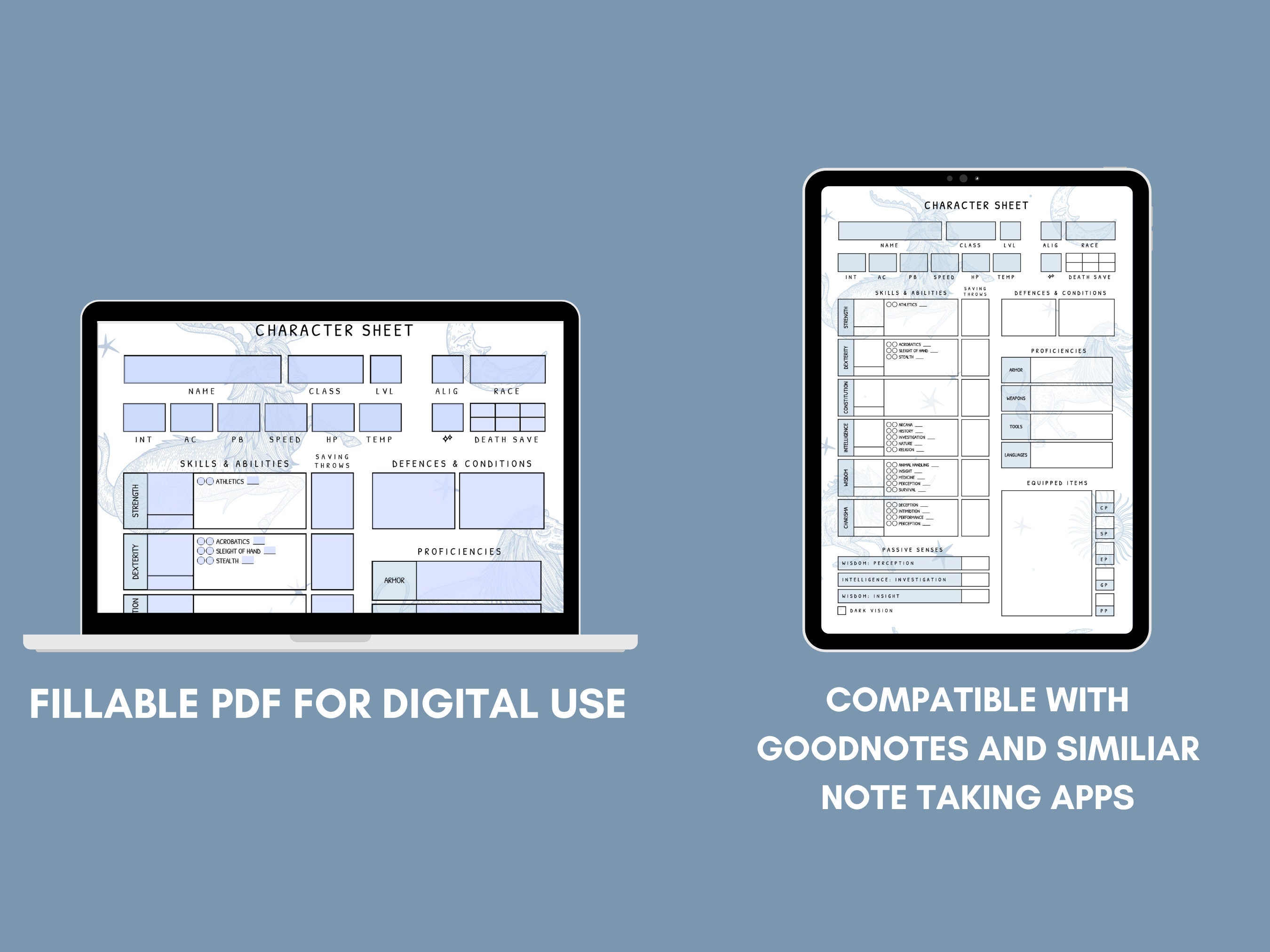 Arcana Edition Blue D&D Character Journal With Complete Etsy