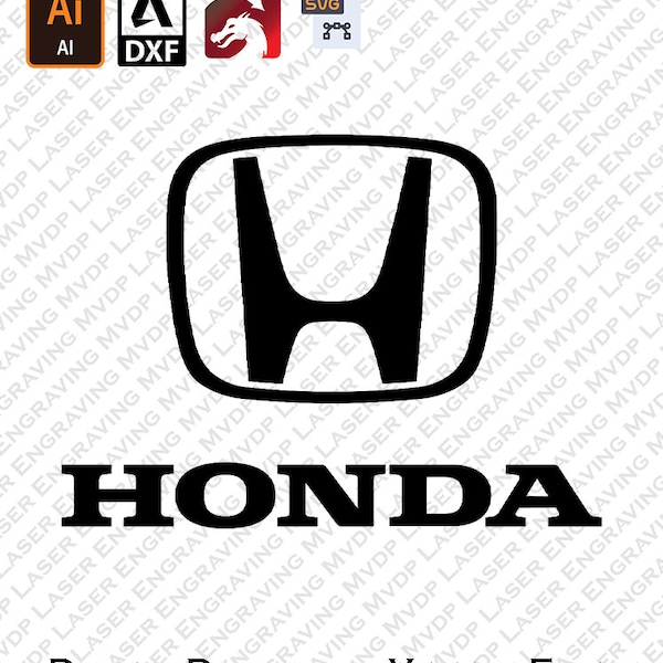 Honda Logo Laser Cut .SVG , .AI , .DXF , Lightburn , Honda Design , Vector , Car Logo Digital Download