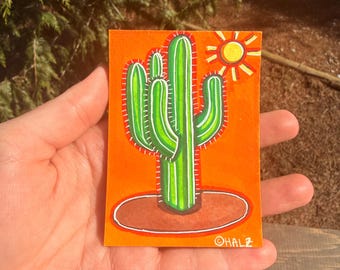ACEO: "Cactus" (Original Zeichnung) von Halz