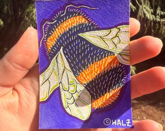 ACEO: "Bumblebee" (Original Zeichnung) von Halz