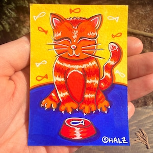 ACEO: "Kitty" (Dibujo original) de Halz