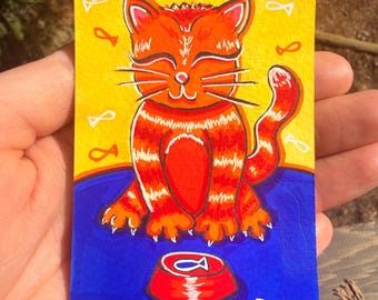 ACEO: "Kitty" (Original Zeichnung) von Halz
