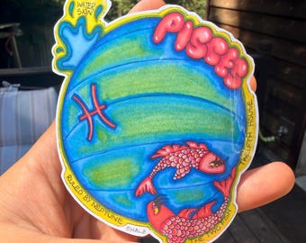 Krebs-Aufkleber mit Originalgrafik von Halz