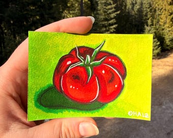 ACEO: "Tomate" (Original Zeichnung) von Halz