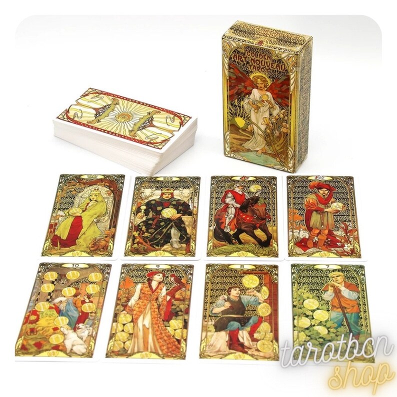 Golden Art Nouveau Tarot - Etsy