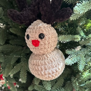 Rudolph the Red Nosed Reindeer Plush, Reindeer Crochet Plush, Reindeer Gift, Christmas Crochet