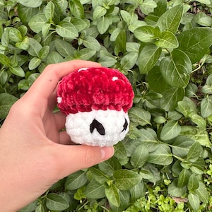 Red Mushroom Crochet Plushie: Amigurumi Mushroom Gift