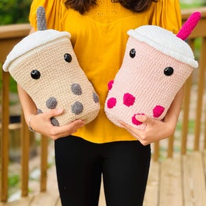 Jumbo Boba Tea Häkelanleitung: Amigurumi Plüsch (DIY Geschenk)