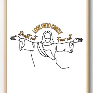 2025 Theme Downloadable LDS Quote Art Minimalist Inspirational Printable Wall Art Christian Art, Printable Home Decor Doubt Not Fear Not, YW