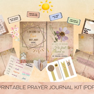 Digital Journal, Gratitude, Prayer Journal, Art Kit, Bible, Faith, Collage, Gift, Crafts, Christian, Daily Journal, Vintage, Devotional, PDF
