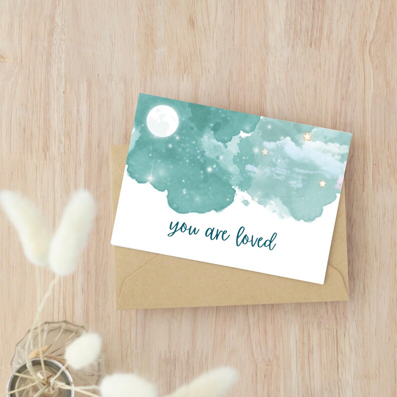 Printable You Are Loved Greeting Card, Aesthetic Greeting Card ...