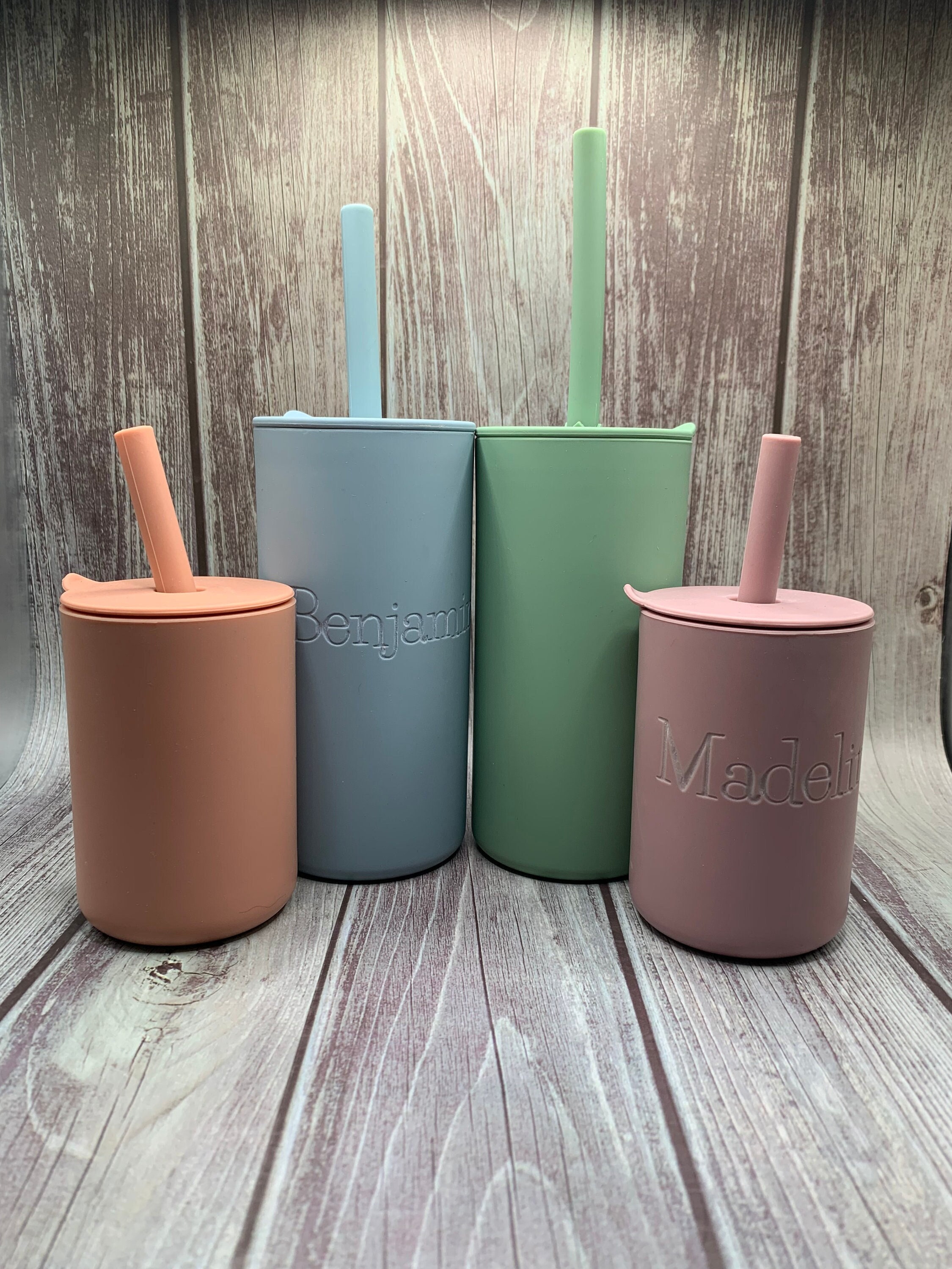 YRHH Toddler Sippy Cups with Straws-Spill Proof Silicone