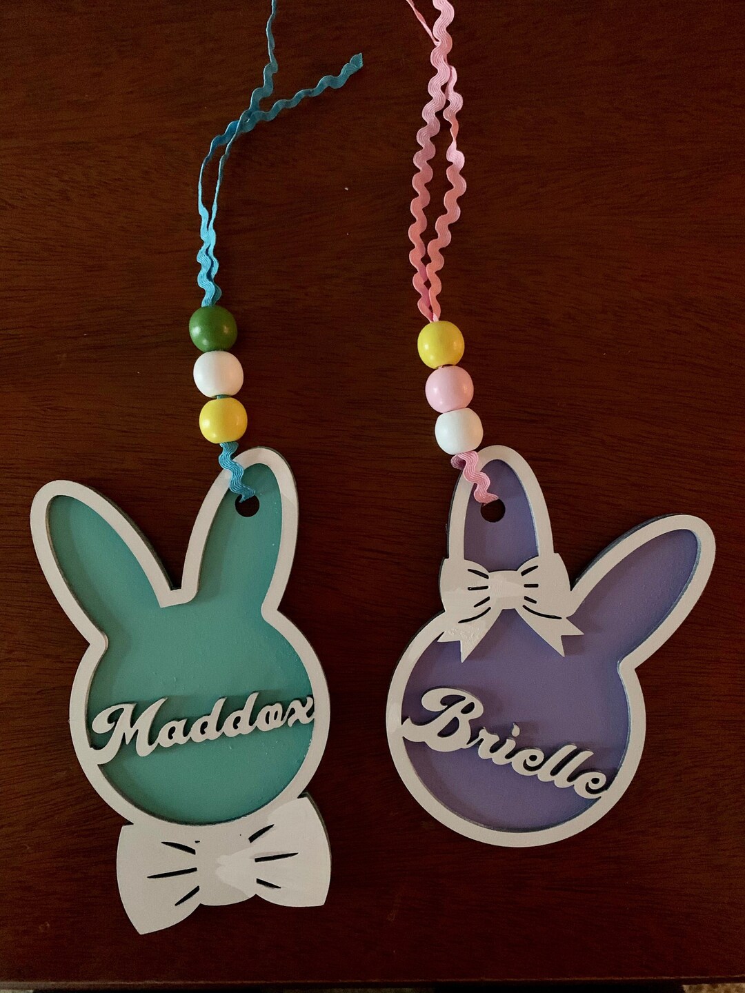 Easter Basket Name Tags Bunny Easter Tags Personalized Rabbit Etsy
