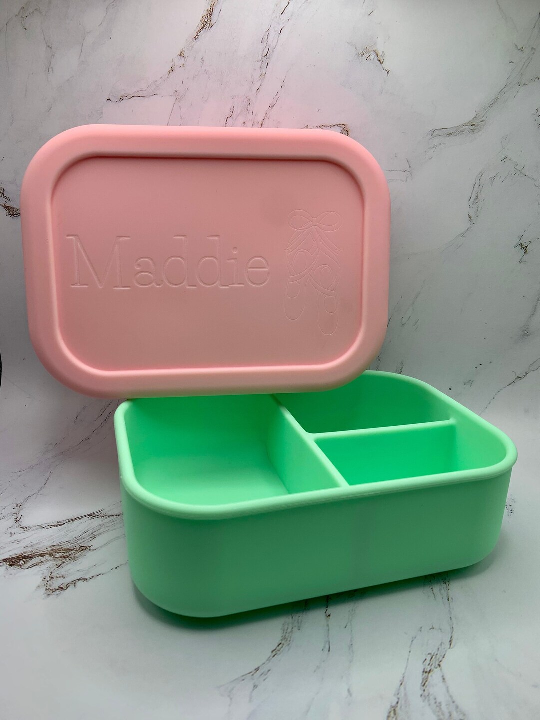 Personalized Bento Box Silicone, Custom Name Bento Box Kids, Lunchbox
